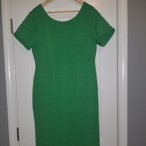 Ashley Stewart Green fitted knee length dress